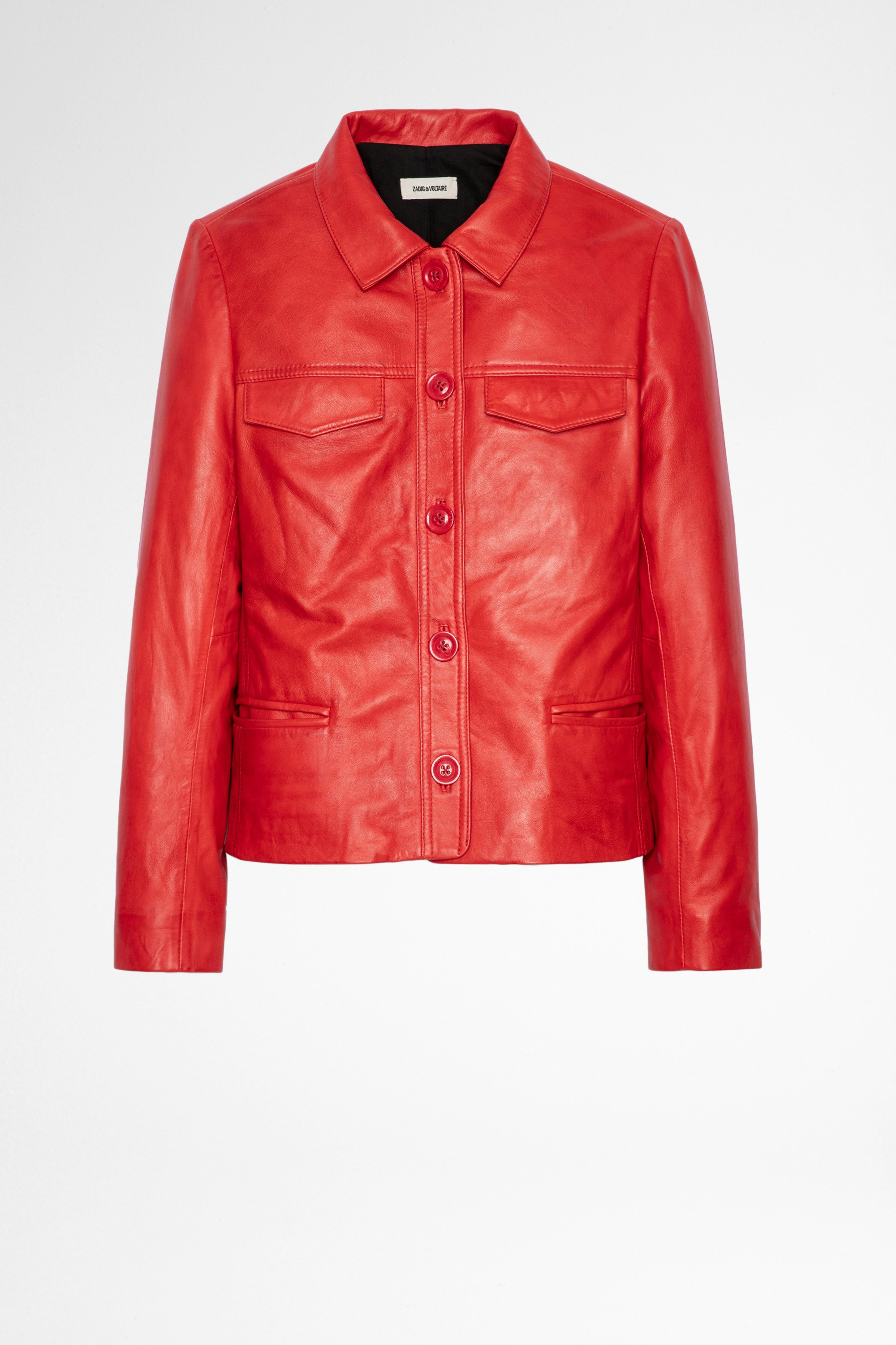 Liam Jacket Women’s red leather blazer