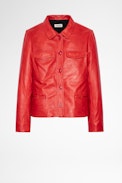 Liam Leather Jacket - Women’s red leather blazer