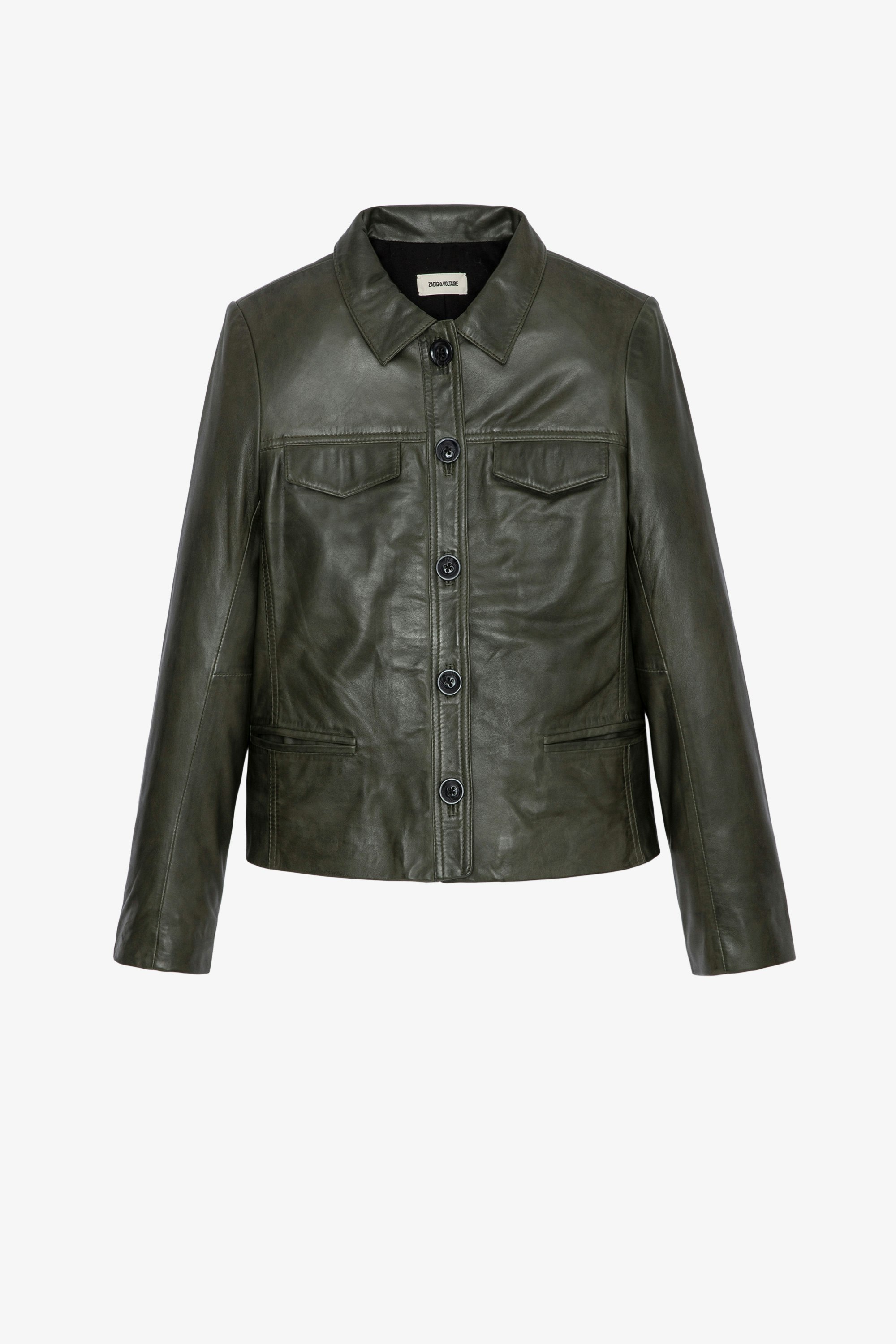 Liam Leather Jacket Women’s green leather jacket