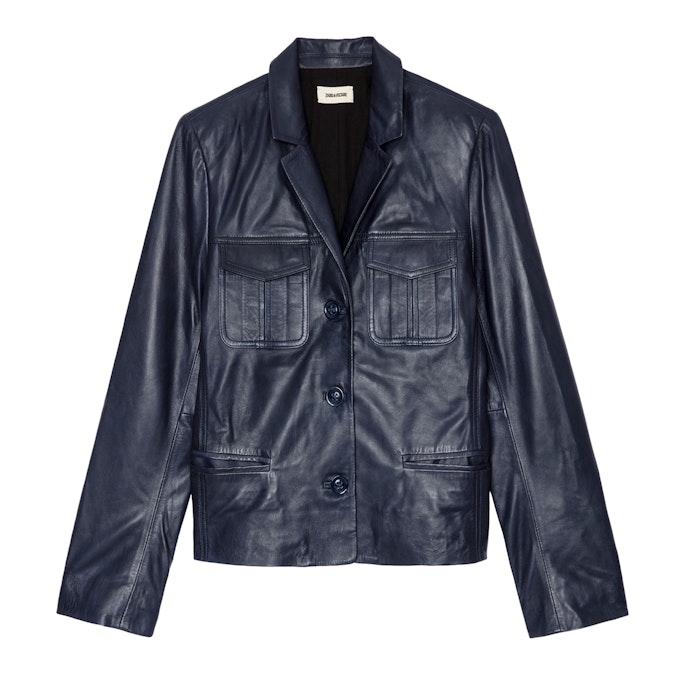 Blouson Liams 100% Cuir Marine - Taille S - Zadig & Voltaire - Modalova