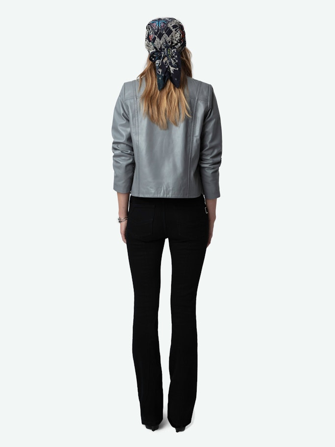 ZADIG & VOLTAIRE LITCHI LEATHER JACKET