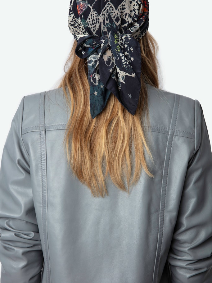 ZADIG & VOLTAIRE LITCHI LEATHER JACKET