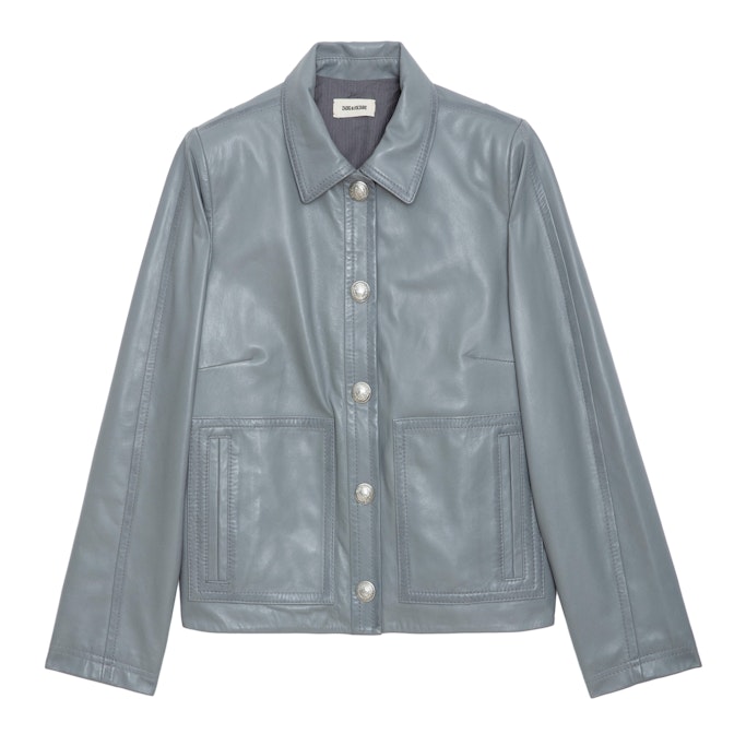 ZADIG & VOLTAIRE LITCHI LEATHER JACKET
