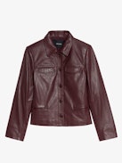 Liam Lederjacke - Taillierte Jacke mit Knöpfen und geprägten Flügeln aus glattem Leder.