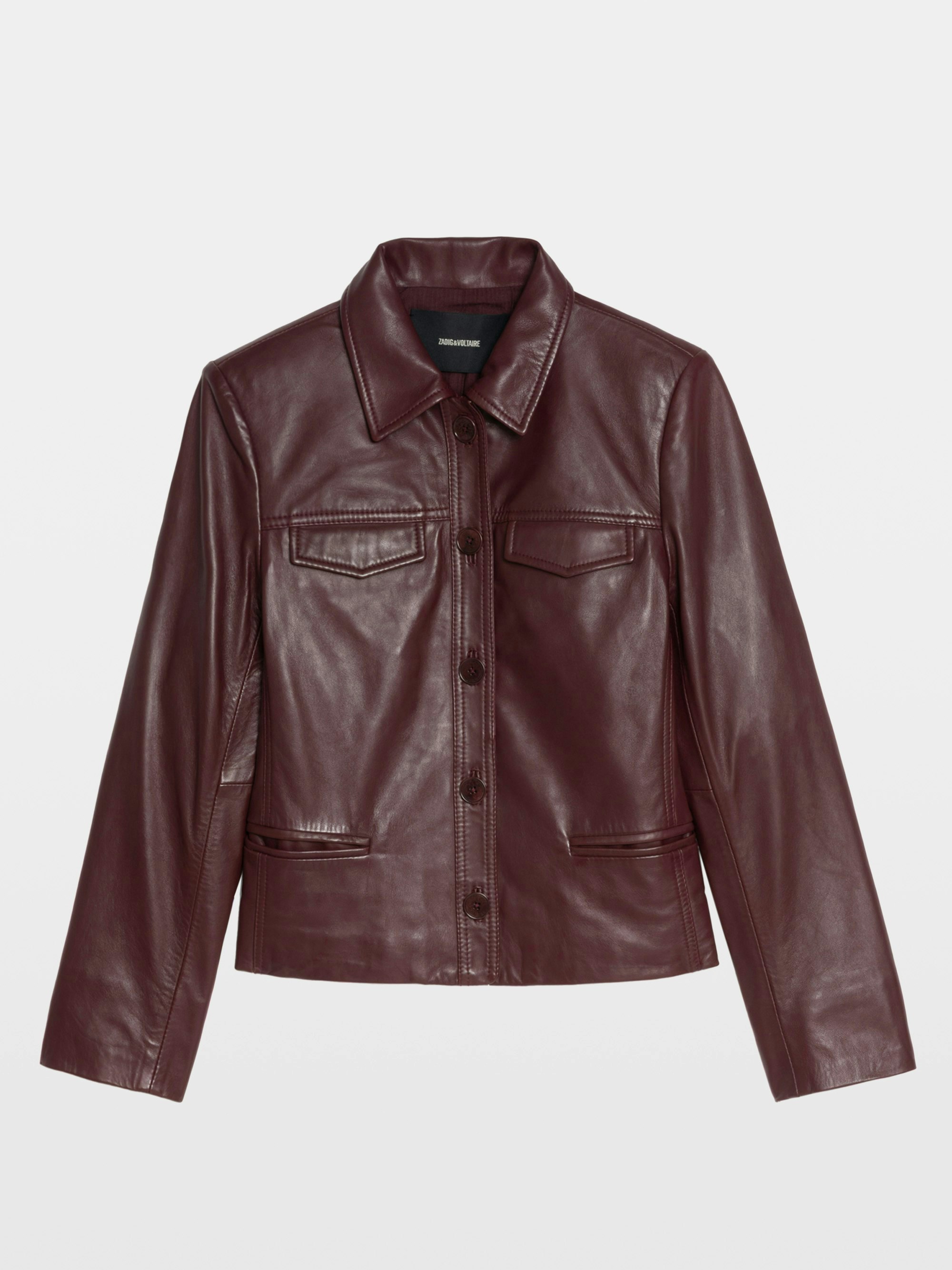 Women's Red Kimo Leather Jacket | Zadig&Voltaire
