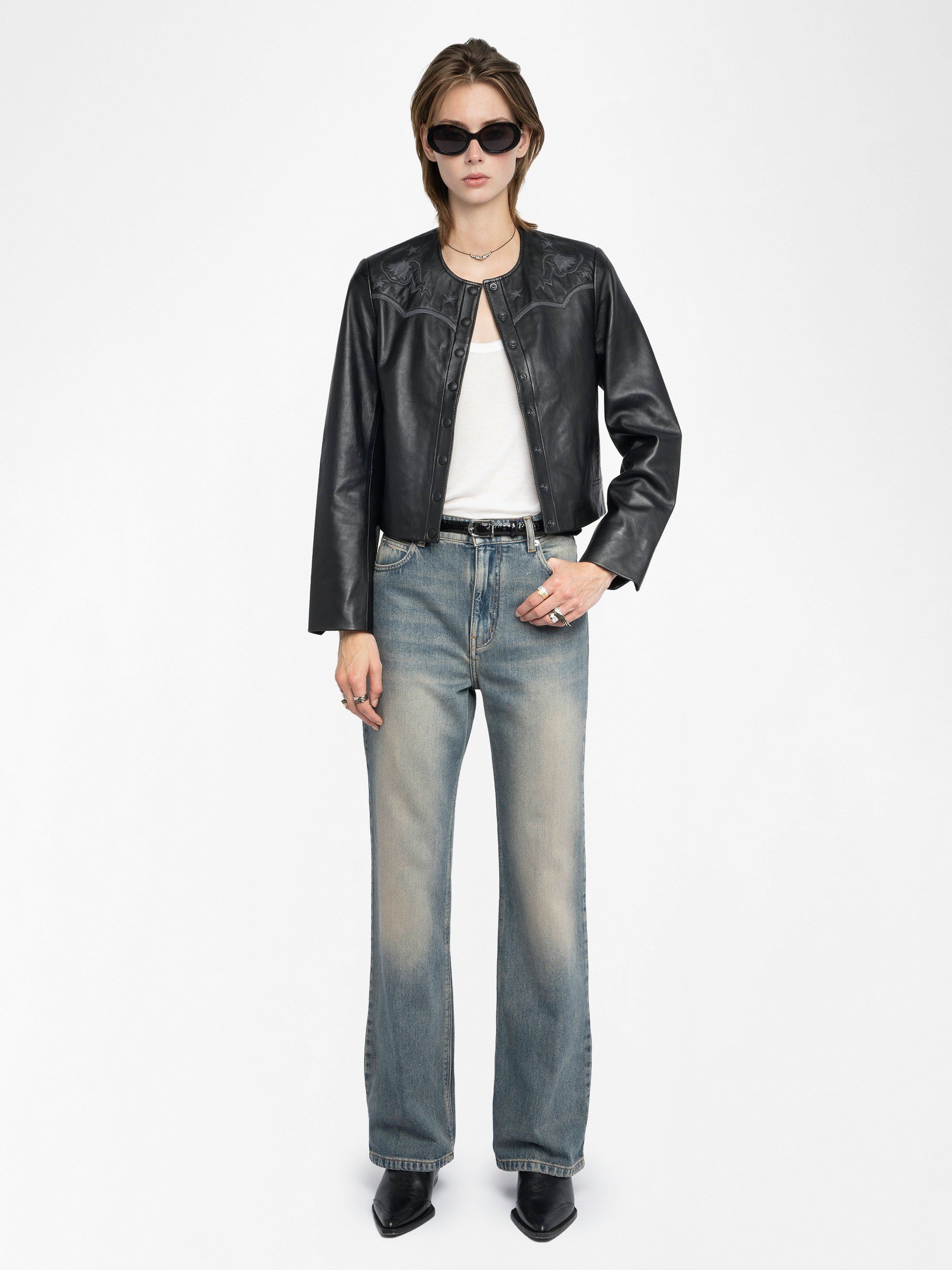Luxi Leather Jacket Black Fitted | Zadig&Voltaire