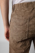 Parfait Creased Suede Trousers - Women's bronze creased suede trousers