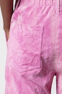 Parfait Creased Suede Trousers - Women’s pink creased suede wide-leg trousers