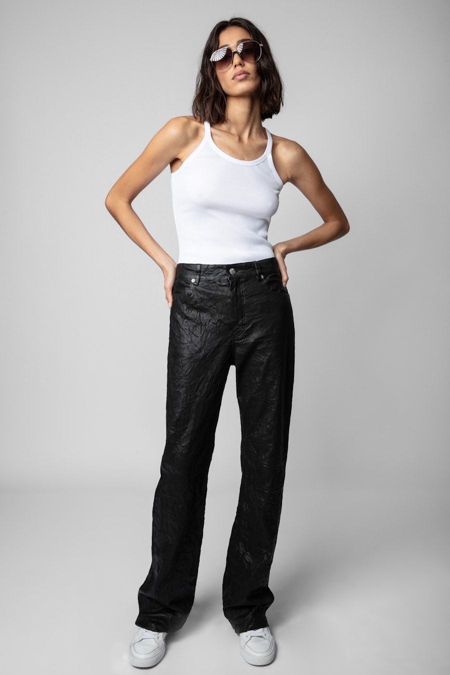 ZADIG&VOLTAIRE Evy Crinkled Leather Pants