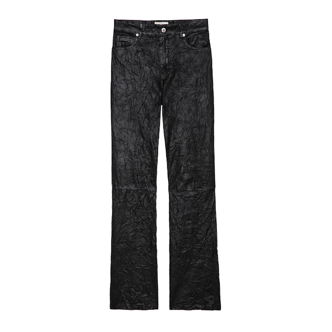 Image of Evy Crinkled Leather Pants