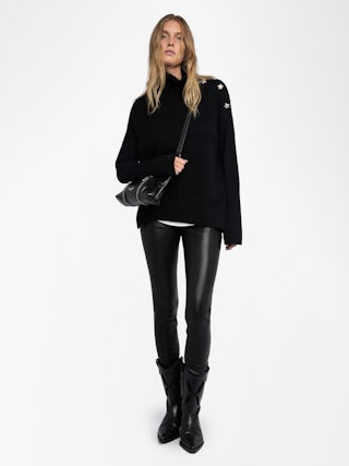 Phlame Trousers 100% Leather - Slim-fit multi-pocket trousers in stretch leather.