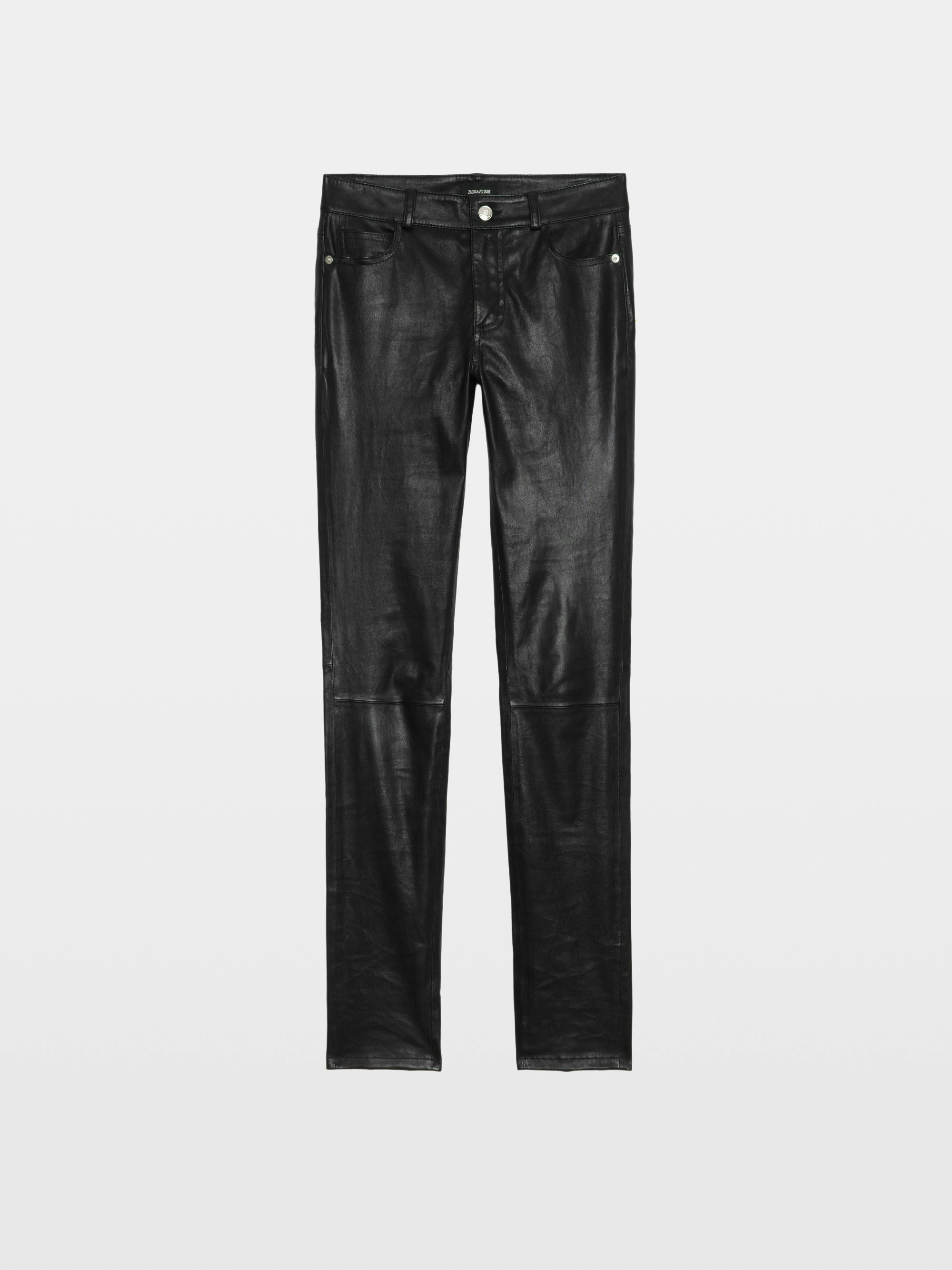 パンツ Zadig&Voltaire Phlame Leather pants Women's Phlame Crinkled Leather Trousers | Zadig&Voltaire