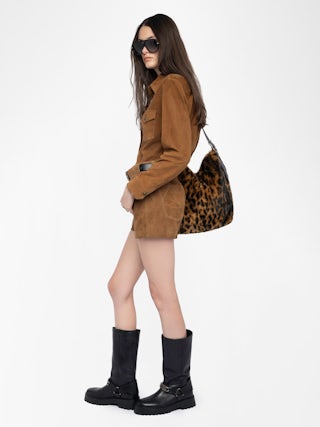 Thelma Suede Leather Shirt - Fitted shirt in suede leather.