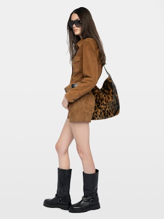 Thelma Suede Leather Shirt - Fitted shirt in suede leather.