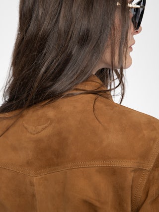 Thelma Suede Leather Shirt - Fitted shirt in suede leather.