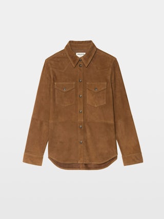 Thelma Suede Leather Shirt - Fitted shirt in suede leather.