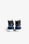 ZV1747 High Flash Boys' High-Top Sneakers - Boys' High Flash High-Top Sneakers with lightning bolt motif on side.