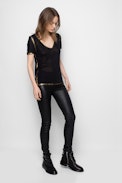 Tino Gold T-Shirt - Metallic finish modal T-shirt