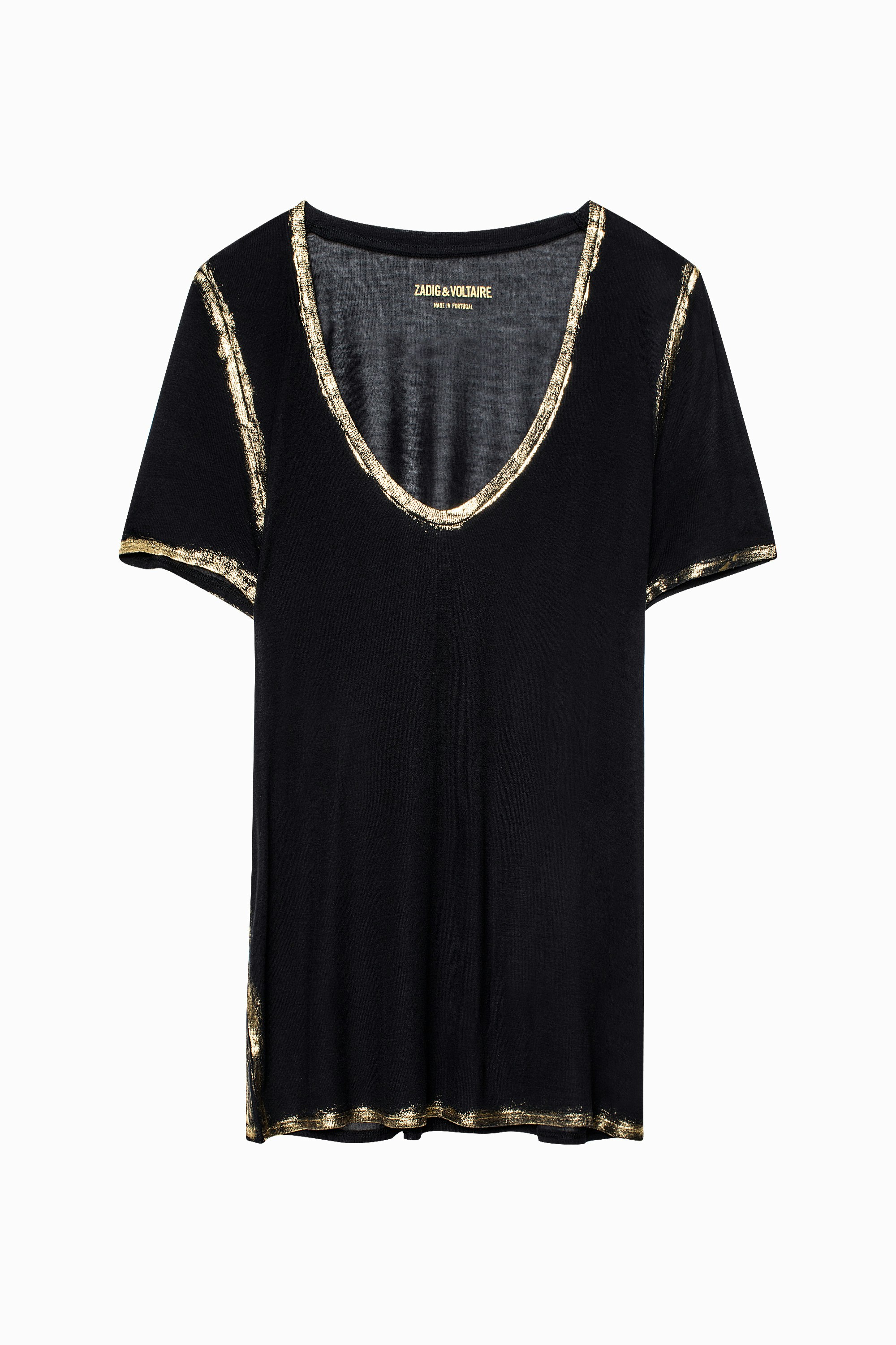 Tino Gold T-Shirt - Metallic finish modal T-shirt