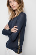 Willy Gold T-Shirt - Metallic finish modal T-shirt