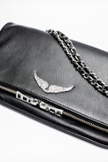 Borsa Rock - Pochette con cerniera in pelle