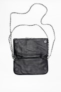 Borsa Rock - Pochette con cerniera in pelle