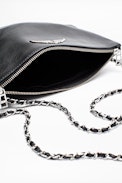Borsa Rock - Pochette con cerniera in pelle