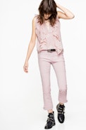Time Lace Jac Top - Printed silk top