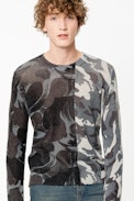 Kennedy Bis Cachemire Sweater - Printed camouflage cashmere pullover