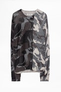Kennedy Bis Cachemire Sweater - Printed camouflage cashmere pullover