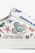 Sneaker basse ZV1747 - Junior - Sneaker basse in pelle bianca con stampa Core Cho - Junior
