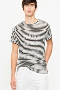Tobias Ghost T-Shirt - Striped linen T-shirt