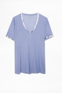 Wassa Foil T-Shirt - Modal t-shirt with coated detail