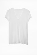 Story Fishnet Skull T-Shirt - Cotton t-shirt with pattern on the back