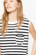 Frida Tank Top - Cotton and modal striped tank top