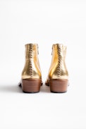 Pilar Low Gold ankle boots - Gold leather ankle boots.