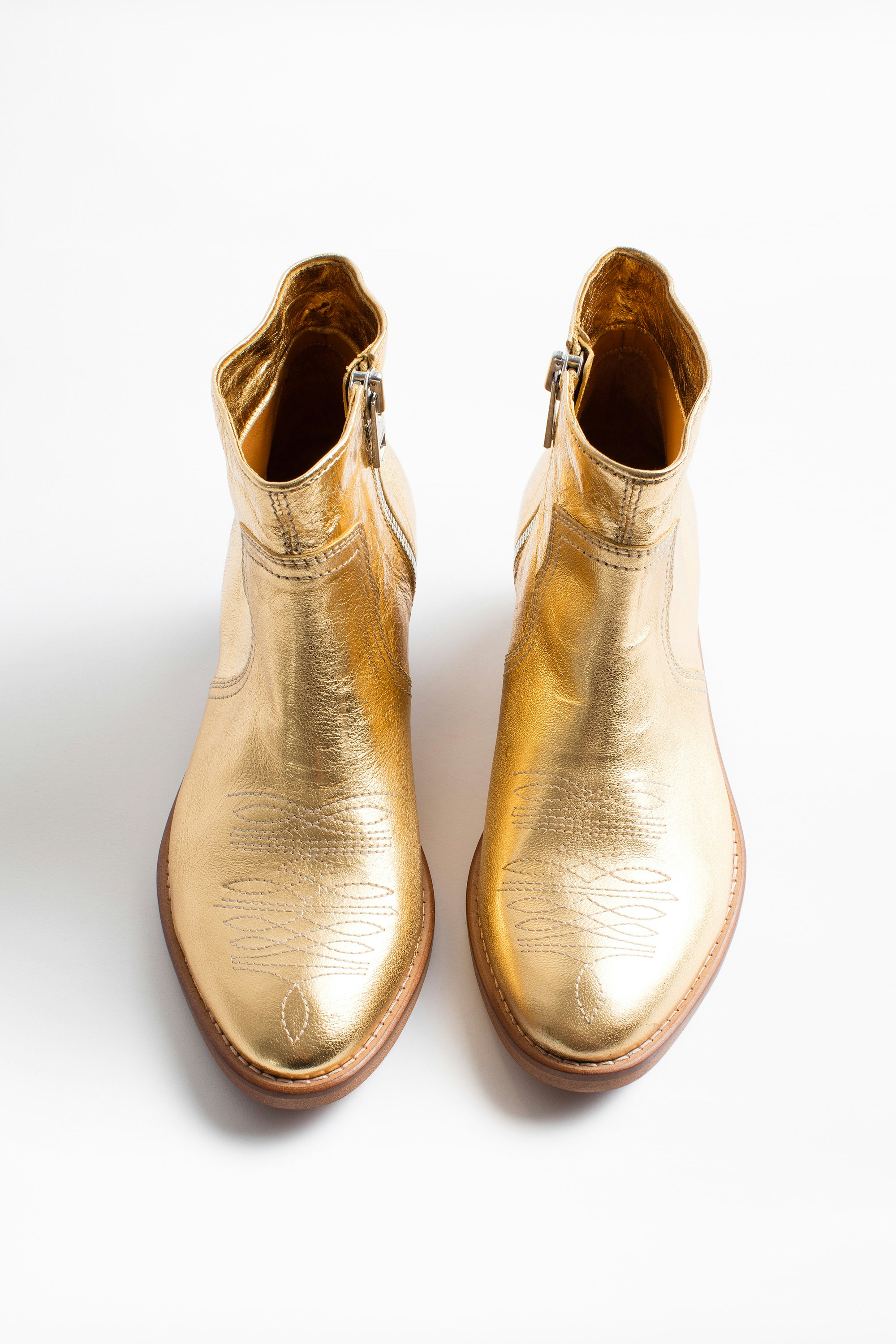 gold boots women