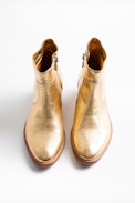 Pilar Low Gold ankle boots - Gold leather ankle boots.