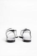Dillon sandals - Silver open leather sandals.