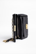 Sac Ziggy Matelassé Clous - Sac noir femme en cuir agrémenté de clous.