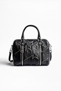 Sac Sunny Small ZV Clous - Petit sac bowling noir femme.