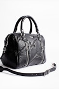 Sac Sunny Small ZV Clous - Petit sac bowling noir femme.