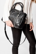 Sac Sunny Small ZV Clous - Petit sac bowling noir femme.