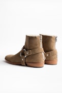 Romare Belt ankle boots - Men’s brown suede ankle boots.