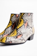Sonlux Wild ankle boots - Snakeskin-effect leather ankle boots.