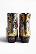 Sonlux Wild ankle boots - Snakeskin-effect leather ankle boots.