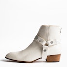 Sonlux Crush ankle boots - White suede heeled ankle boots.