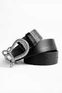 Lila belt - Women’s black leather belt.