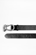 Lila belt - Women’s black leather belt.