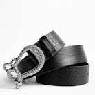 Lila belt - Women’s black leather belt.